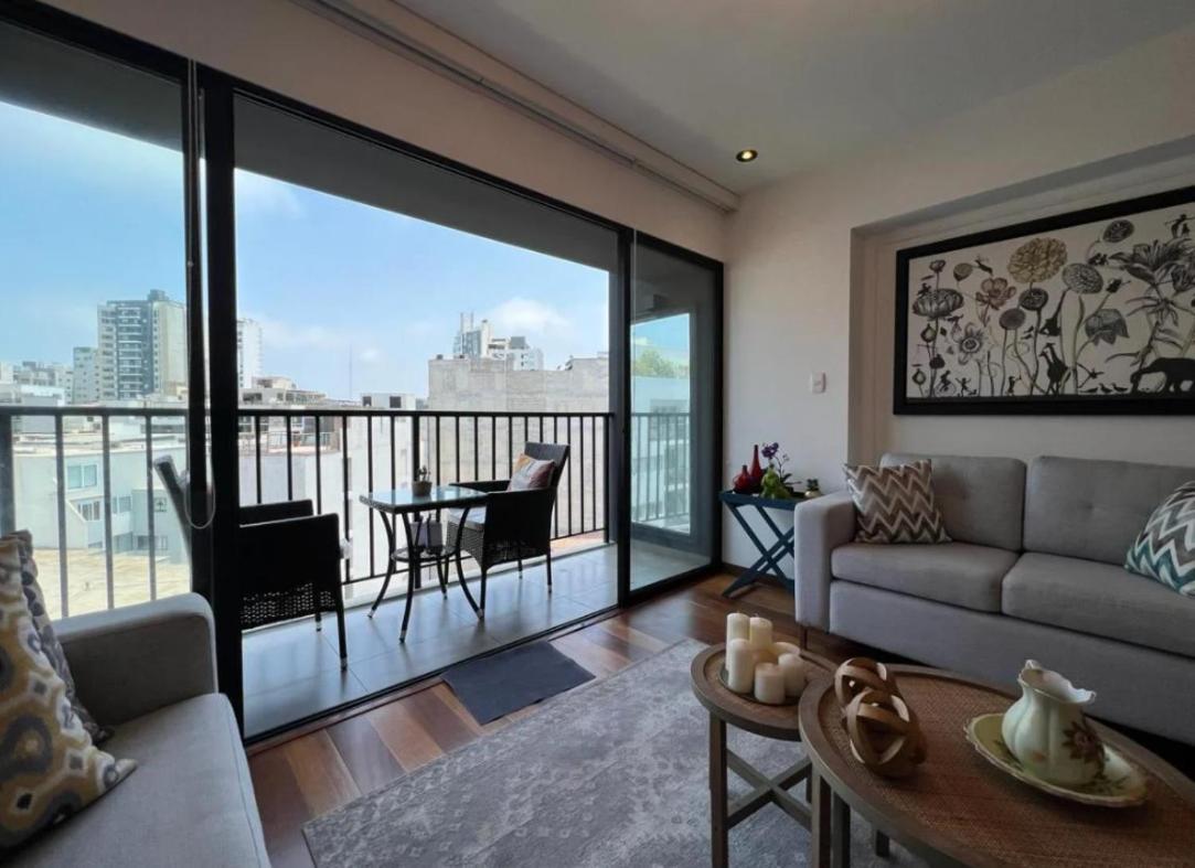 Exclusivo Y Moderno Depa En Miraflores Vista Al Mar Y A La Ciudad Amoblado Apartments Lima Bagian luar foto