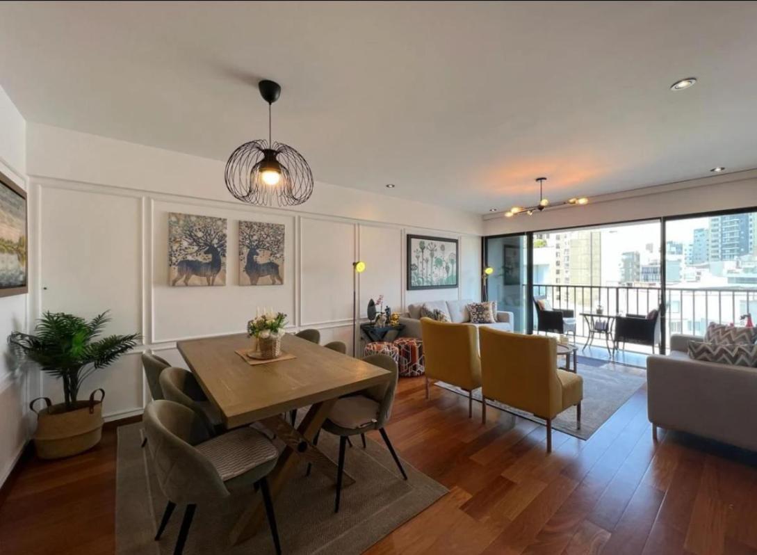 Exclusivo Y Moderno Depa En Miraflores Vista Al Mar Y A La Ciudad Amoblado Apartments Lima Bagian luar foto