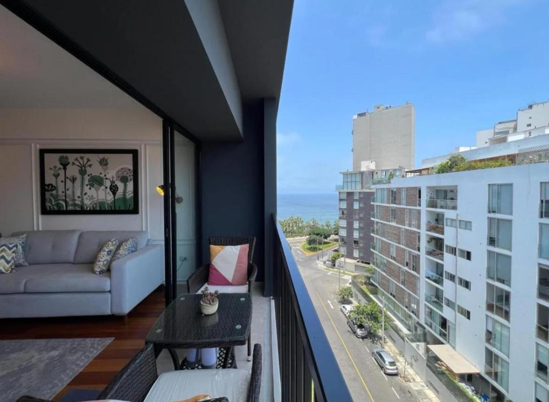 Exclusivo Y Moderno Depa En Miraflores Vista Al Mar Y A La Ciudad Amoblado Apartments Lima Bagian luar foto